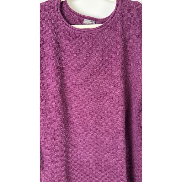 Vince Camuto Oversize Knit Blouse Purple Scoop neck Half Sleeve - Picture 4 of 6